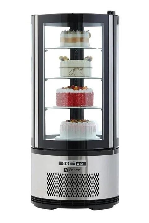 Vosco VFT-100R Dikey Pasta Teşhir Dolabı, 100 L, 49x49x106 cm, VFT-100R