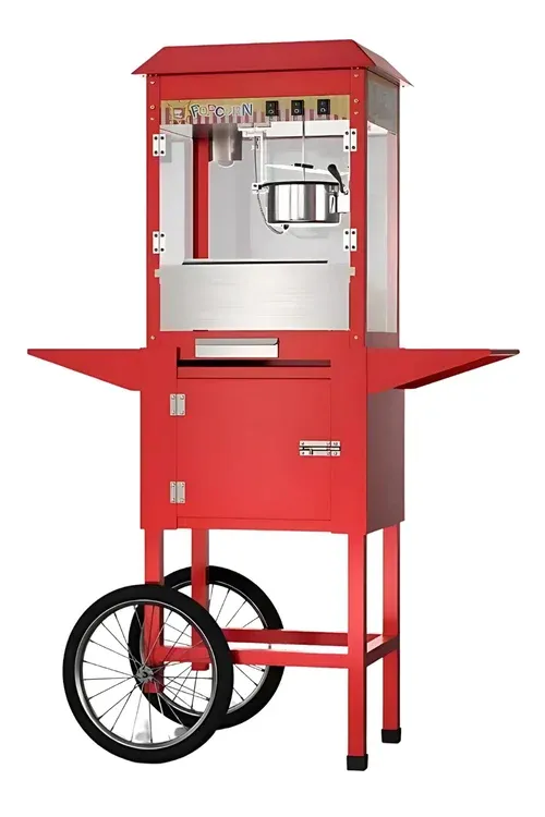 Vosco VJY-826 Otomatik Arabalı Patlamış Mısır Makinesi, 300 gr Hazneli, VJY-826