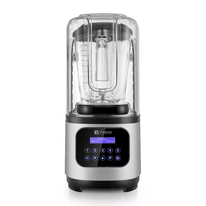 Vosco VHS-212C PRO Gürültü Önleyici Kapaklı Dijital Bar Blender, 2 L, 2200 W, Gri, VHS-212C
