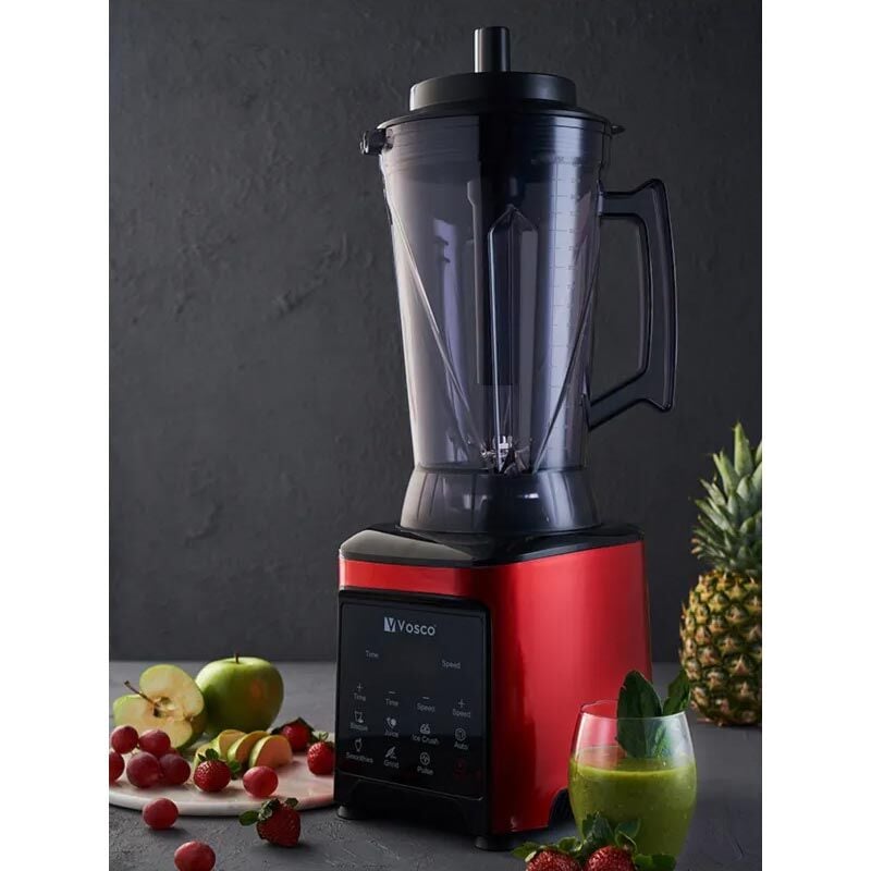 Vosco VHS-360CK PRO XL 8 Bıçaklı Dijital Bar Blender, 4 L, Kırmızı,2000 W, VHS-360CK