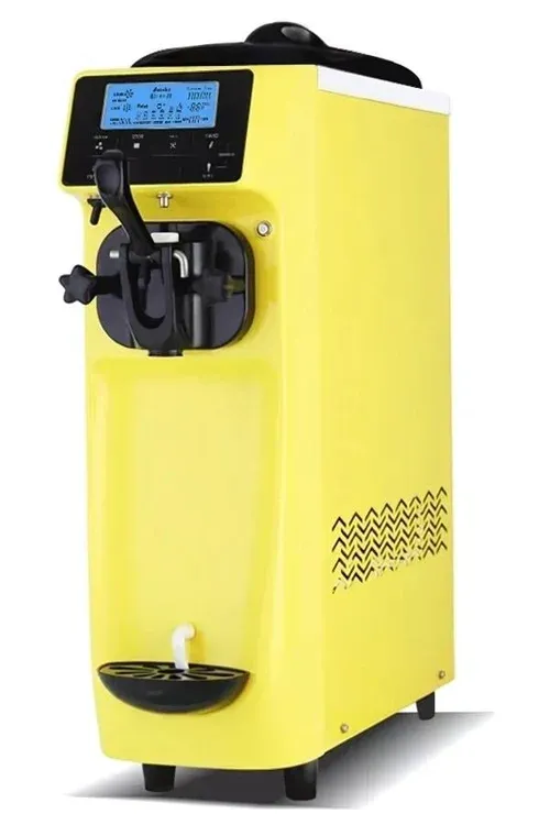 Vosco Tek Kollu Soft Set Üstü Dondurma Makinesi, Sarı, VST-16ES