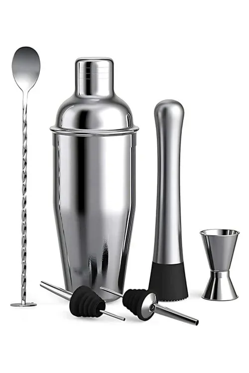 Vosco Kokteyl Shaker Seti 6 Parça 750 ml, Paslanmaz Çelik, VSC-6