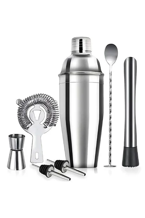 Vosco Kokteyl Shaker Seti 7 Parça 750 ml, Paslanmaz Çelik, VSC-7