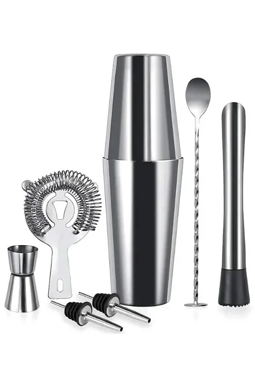Vosco Kokteyl Boston Shaker Seti 7 Parça 750 ml, Paslanmaz Çelik, VSC-700B