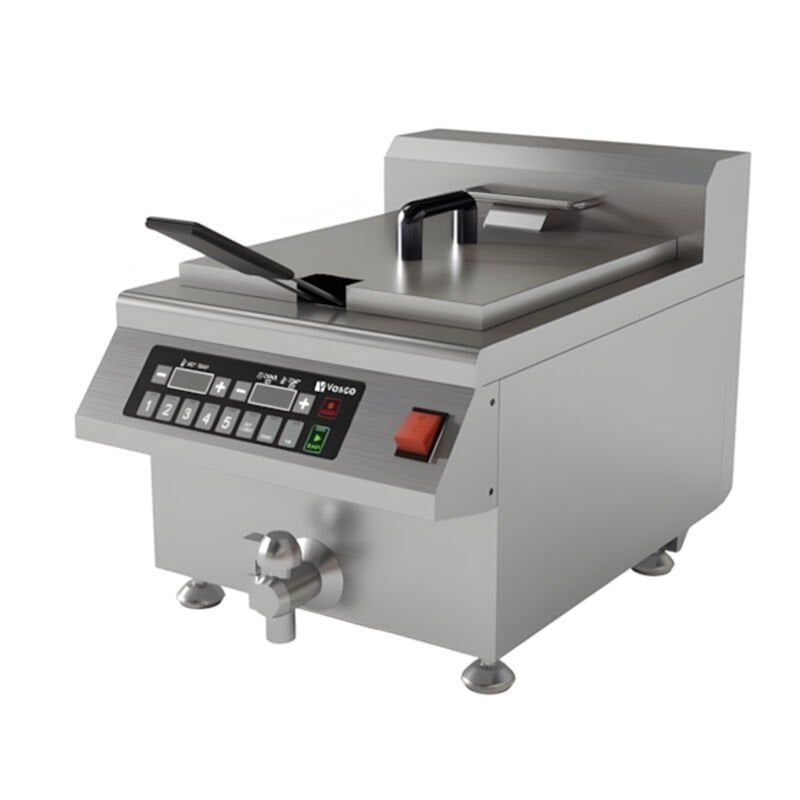 Vosco Endüstriyel Fritöz, Tekli, 12 Litre, Elektrikli, 35,8x55,5x38,8 cm , VSL-FRT1C12B