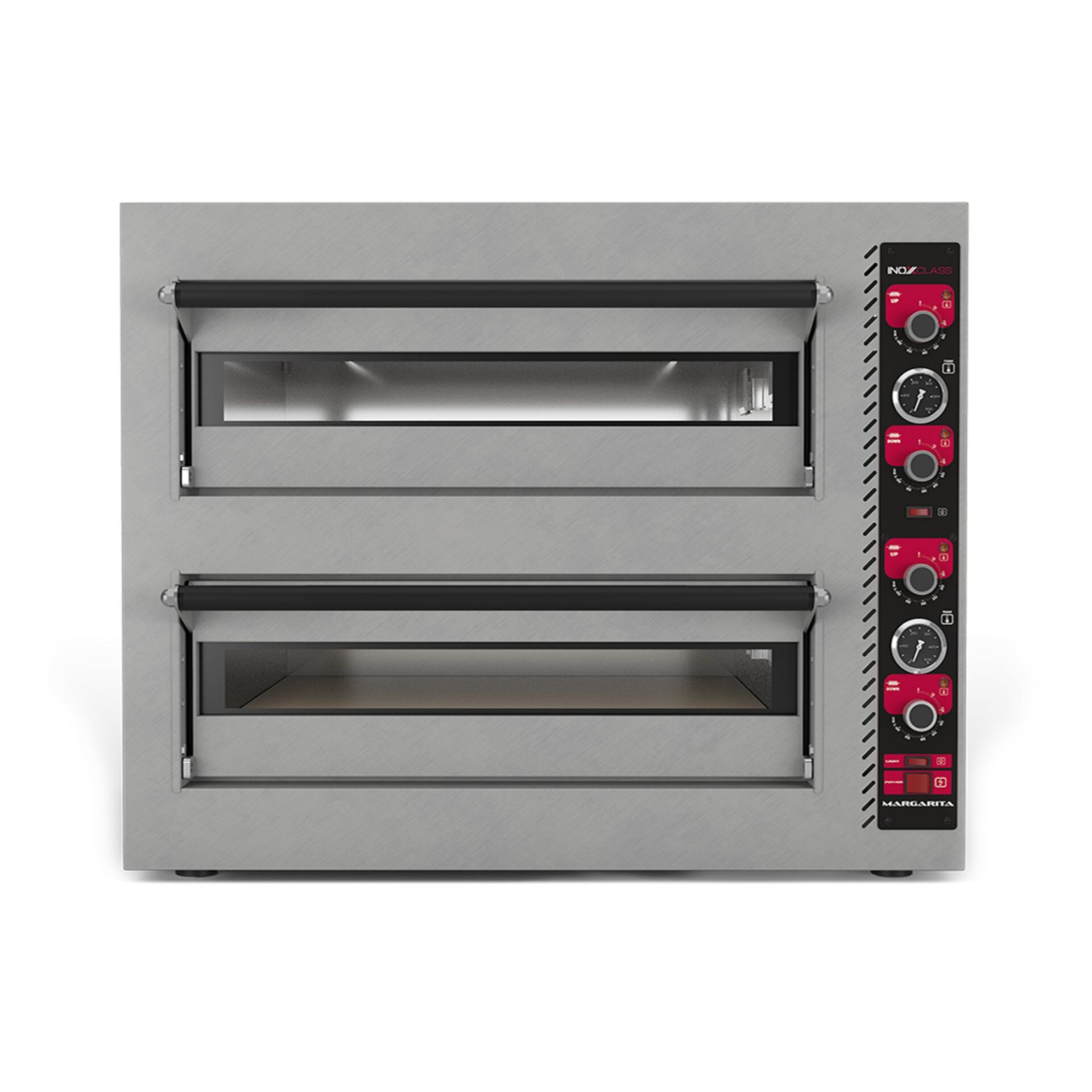 Inoxclass Çift Katlı Elektrikli Pizza Fırını 33 cm x 8 Pizza Kapasiteli, Margarita C-502E