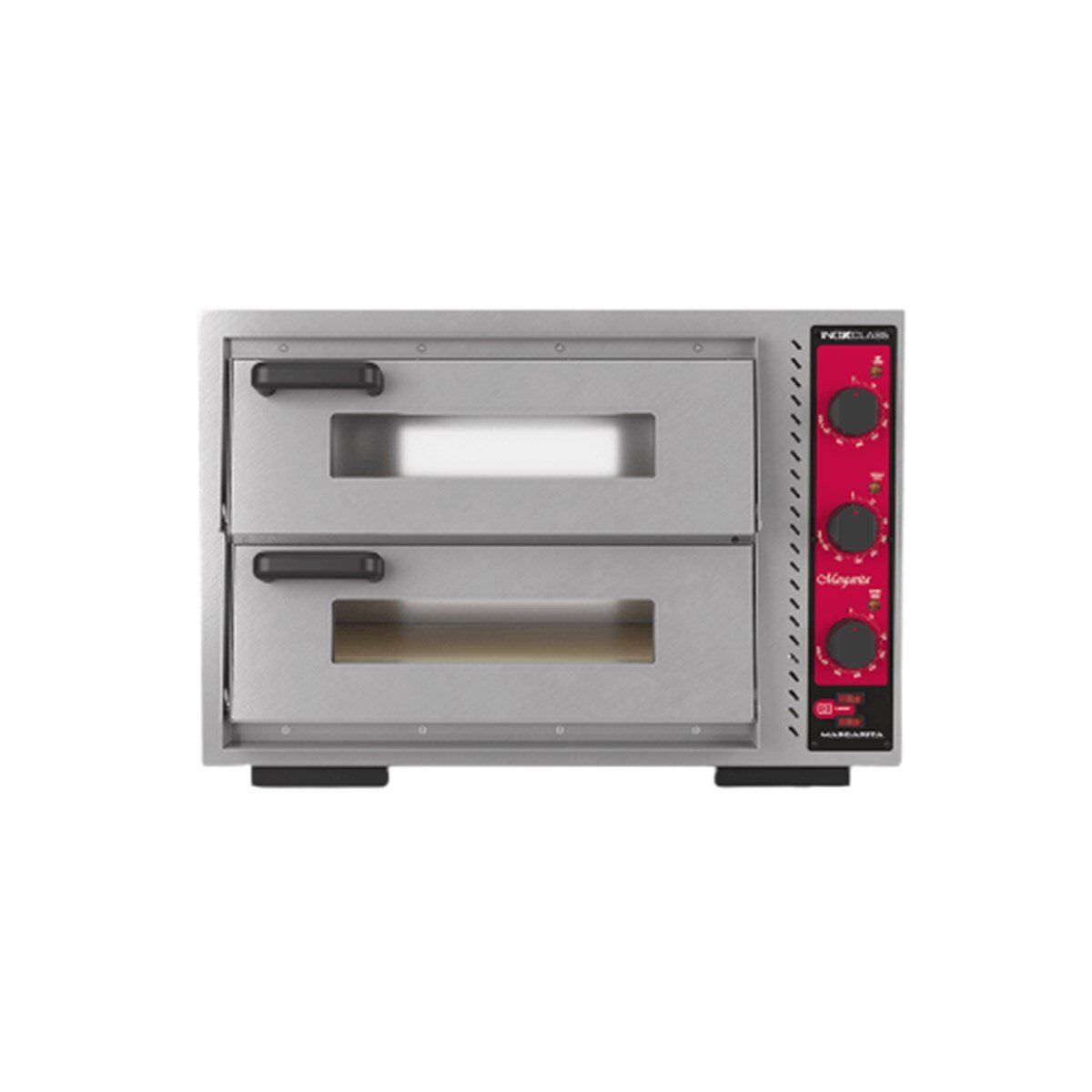 Inoxclass Çift Katlı Elektrikli Pizza Fırını 25 cm x 8 Kapasiteli, Margarita M-402E