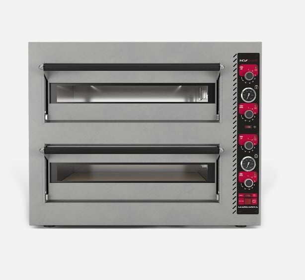 Inoxclass Çift Katlı Elektrikli Pizza Fırını 30 cm x 8 Kapasiteli, Margarita M-502E