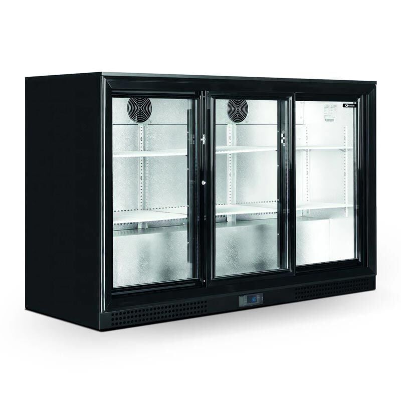Ice Inox Bar Tipi Çarpma Kapı Buzdolabı 3 Kapılı GBB 350, 135X53X90