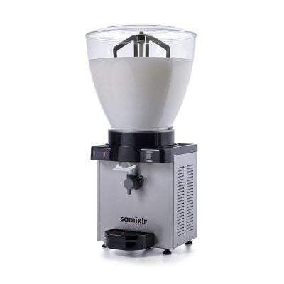 Samixir Panoramik Dijital Köpüklü Ayran Dispenseri, 40 L, Inox, 45x45x89 cm, KAM40.DI