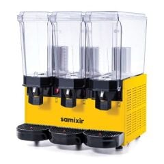 Samixir Klasik Triple Soğuk İçecek Dispenseri, 20+20+20 L, Sarı, Fıskiyeli, 54x52x66 cm, 60.SSSY