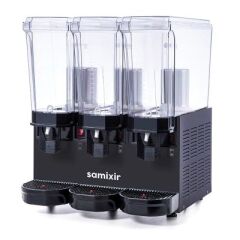 Samixir Klasik Triple Soğuk İçecek Dispenseri, 20+20+20 L, Siyah, Fıskiyeli, 54x52x66 cm, 60.SSSB