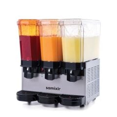 Samixir Klasik Triple Soğuk İçecek Dispenseri, 20+20+20 L, Inox, Fıskiyeli, 54x52x66 cm, 60.SSSI