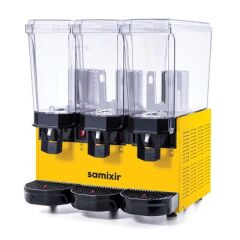 Samixir Klasik Triple Soğuk İçecek Dispenseri, 20+20+20 L, Sarı, Fıskiyeli ve Fıskiyeli Karıştırıcılı, 54x52x66 cm, 60.SSMY