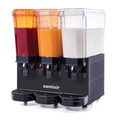 Samixir Klasik Triple Soğuk İçecek Dispenseri, 20+20+20 L, Siyah, Fıskiyeli ve Fıskiyeli Karıştırıcılı, 54x52x66 cm, 60.SSMB