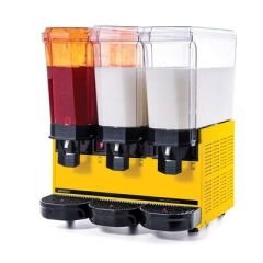 Samixir Klasik Triple Soğuk İçecek Dispenseri, 20+20+20 L, Sarı, Fıskiyeli Karıştırıcılı ve Karıştırıcılı, 54x52x66 cm, 60.SMMY