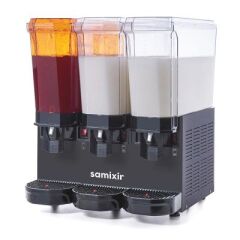 Samixir Klasik Triple Soğuk İçecek Dispenseri, 20+20+20 L, Siyah, Fıskiyeli Karıştırıcılı ve Karıştırıcılı, 54x52x66 cm, 60.SMMB