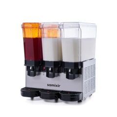 Samixir Klasik Triple Soğuk İçecek Dispenseri, 20+20+20 L, Inox, Fıskiyeli Karıştırıcılı ve Karıştırıcılı, 54x52x66 cm, 60.SMMI