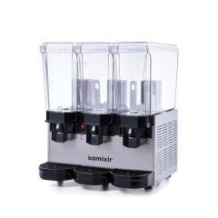 Samixir Klasik Triple Soğuk İçecek Dispenseri, 20+20+20 L, Inox, Fıskiyeli Karıştırıcılı ve Karıştırıcılı, 54x52x66 cm, 60.SMMI