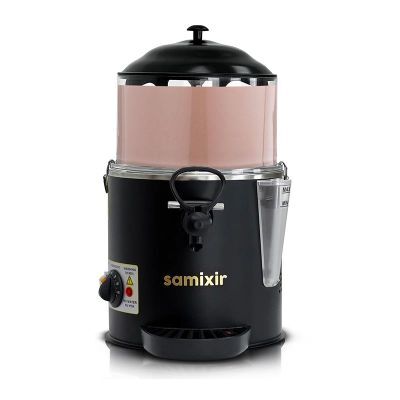 Samixir Panoramik Sıcak İçecek Dispenseri,Sıcak Çikolata,Sahlep,Çorba Makinesi, 10 L, Siyah , HOT10.DNB