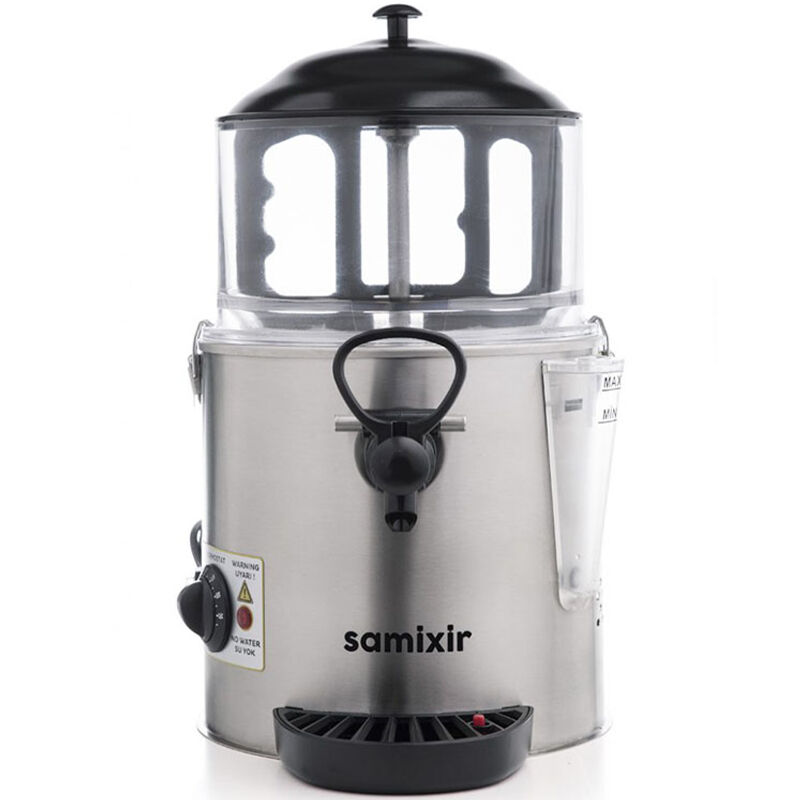 Samixir Panoramik Sıcak İçecek Dispenseri,Sıcak Çikolata,Sahlep,Çorba Makinesi, 5 L, Inox , 27x36x45 cm, SC05.I
