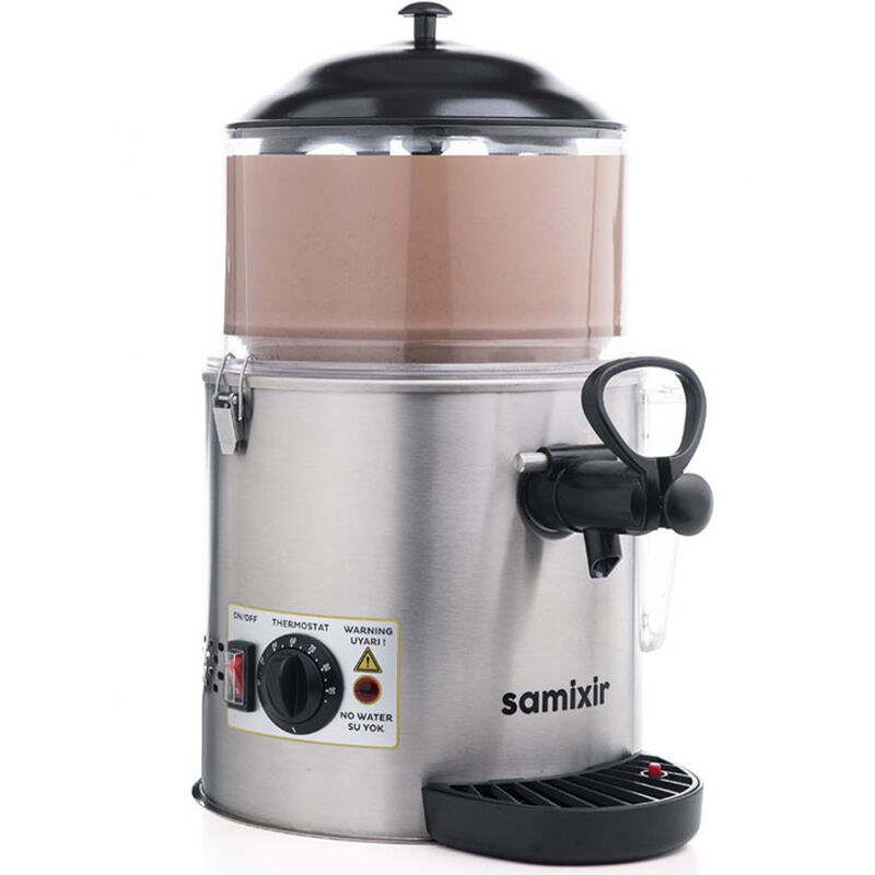Samixir Panoramik Sıcak İçecek Dispenseri,Sıcak Çikolata,Sahlep,Çorba Makinesi, 5 L, Inox , 27x36x45 cm, SC05.I