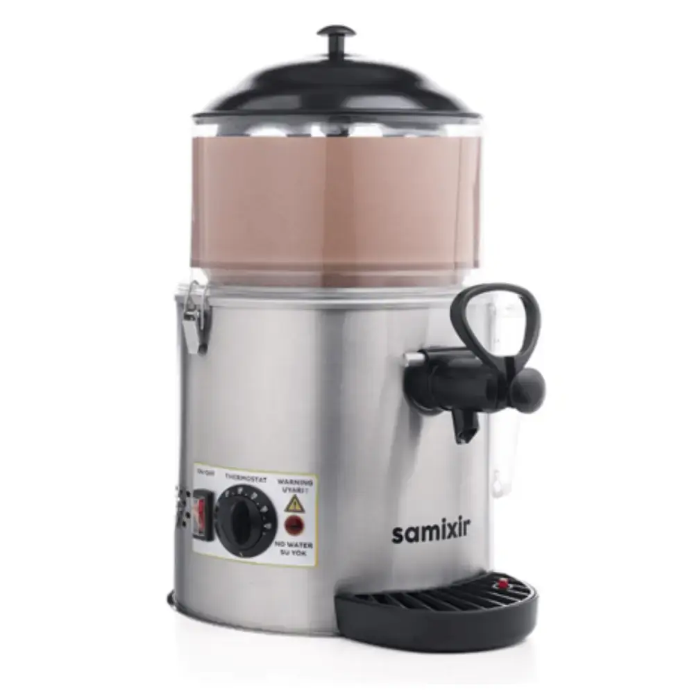 Samixir Panoramik Sıcak İçecek Dispenseri,Sıcak Çikolata,Sahlep,Çorba Makinesi, 5 L, Inox , 27x36x45 cm, SC05.I
