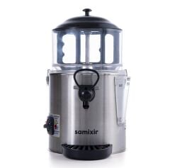 Samixir Panoramik Sıcak İçecek Dispenseri,Sıcak Çikolata,Sahlep,Çorba Makinesi, 5 L, Inox , 27x36x45 cm, SC05.I