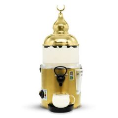 Samixir Panoramik Sıcak İçecek Dispenseri,Sıcak Çikolata,Sahlep,Çorba Makinesi, 5 L, Gold, 27x36x70 cm, SC05.G