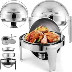 Epinox Chafing Dish Roll Top Yuvarlak 6 L 2/3 CDC-6
