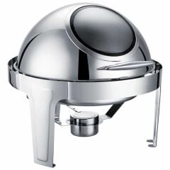 Epinox Chafing Dish Roll Top Yuvarlak Camlı 6 L 2/3 CDC-6C