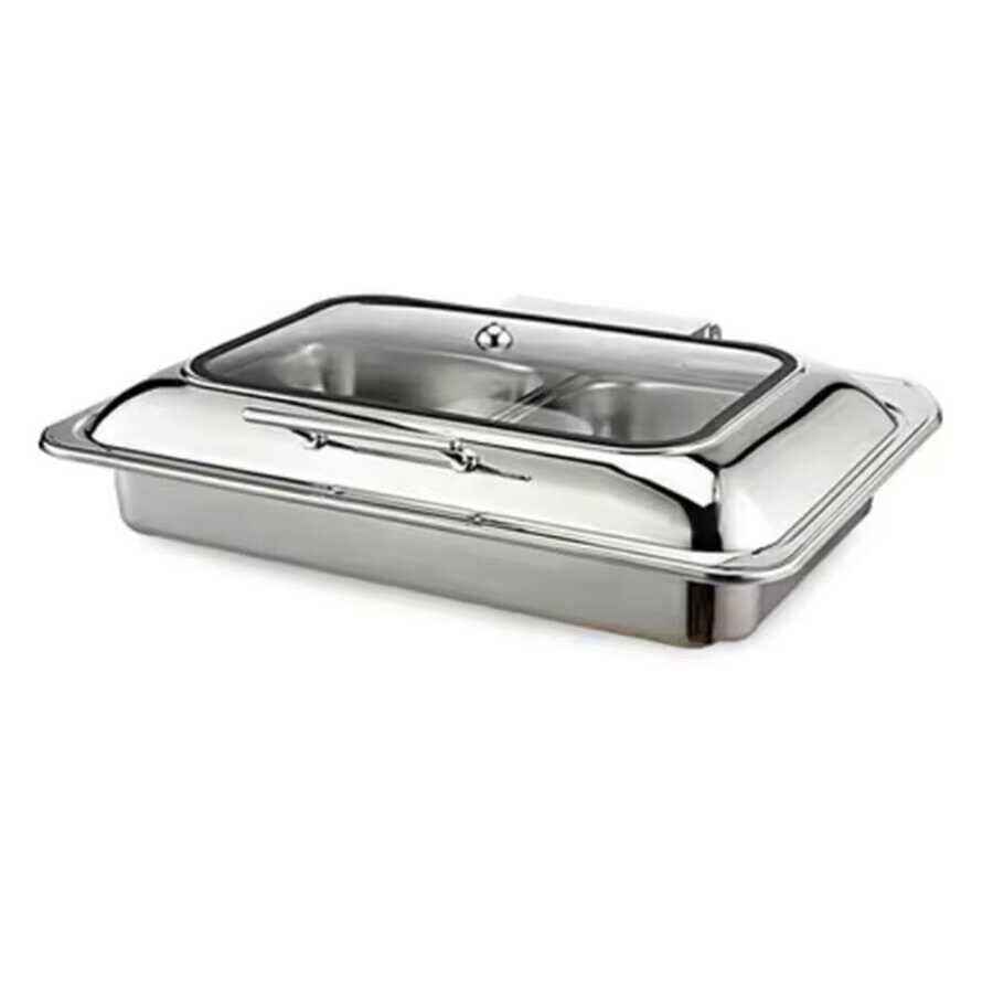 Epinox Chafing Dish Dörtgen Hidrolik Kapak 9 L 1/1 Gömme CDH-9G