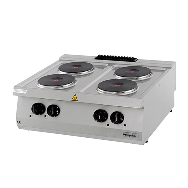 Öztiryakiler Set Üstü Dörtlü Ocak, 80x70x30 cm Elektrikli, 7865.N1.80703.14