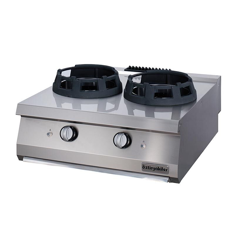 Öztiryakiler Set Üstü İkili Wok Ocak, 80x70x30 cm Gazlı, 7865.N1.80703.WK