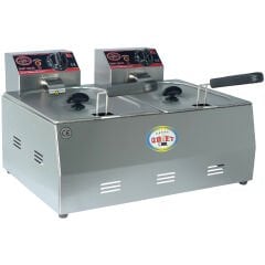 Üret Çelik 3+3 Litre Fritöz Çift Gözlü, FRT 4