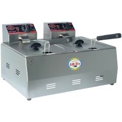 Üret Çelik 8+8 Litre Fritöz Çift Gözlü, FRT 6