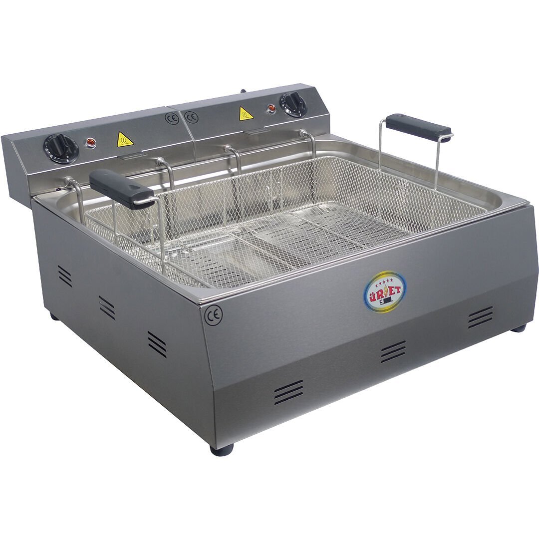 Üret Çelik 25 Litre Çift Sepetli Fritöz, FRT 9