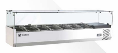 Vosco 6 Çekmeceli Yatay Salata Vitrin Dolabı, 6×1/3 GN, 150x40x45 cm, VFT-1500L2