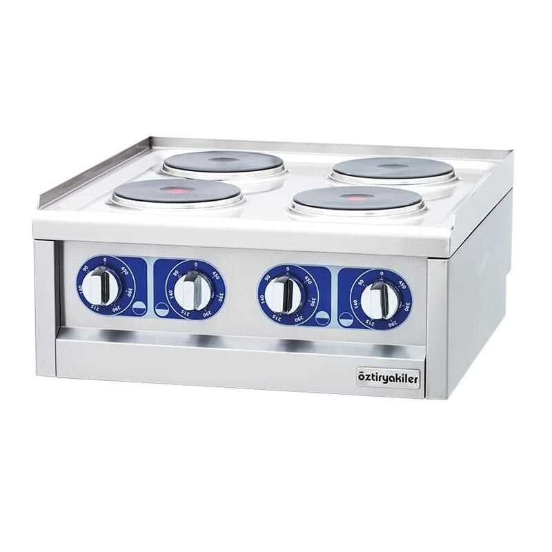 Öztiryakiler 600 Seri 4 Gözlü Set Üstü Ocak, 60x60x26 cm, Elektrikli, 7865.N1.60603.14