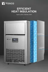 Vosco VSC-65/S Buz Makinesi 65 Kg/Gün Küp Buz, 48x40x80 cm, VSC-65/S
