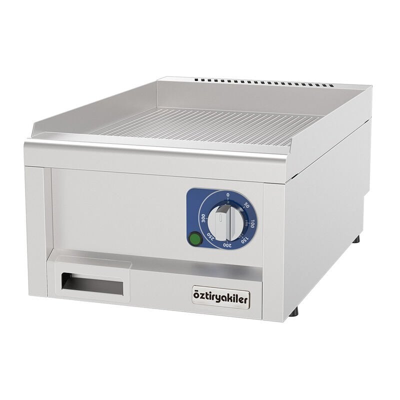 Öztiryakiler 600 Seri Set Üstü Oluklu Grill Plate, 40x60x24 cm, Elektrikli, 7864.N1.40603.01