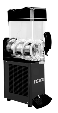 Vosco VXY-SJ15X1S  Tek Hazneli Ice Slush-Buzlaş Makinesi, 15 L, Siyah, VXY-SJ15X1S