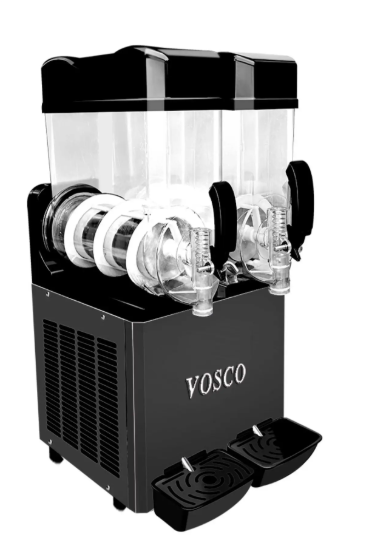 Vosco VXY-SJ15X2S 2 Hazneli Ice Slush-Buzlaş Makinesi, 15+15 L, Siyah, VXY-SJ15X2S