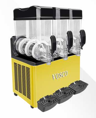 Vosco VXY-SJ15X3SR 3 Hazneli Ice Slush-Buzlaş Makinesi, 15+15+15 L, Sarı, VXY-SJ15X3SR