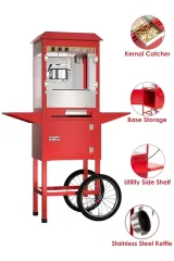 Vosco VJY-826 Otomatik Arabalı Patlamış Mısır Makinesi, 300 gr Hazneli, VJY-826
