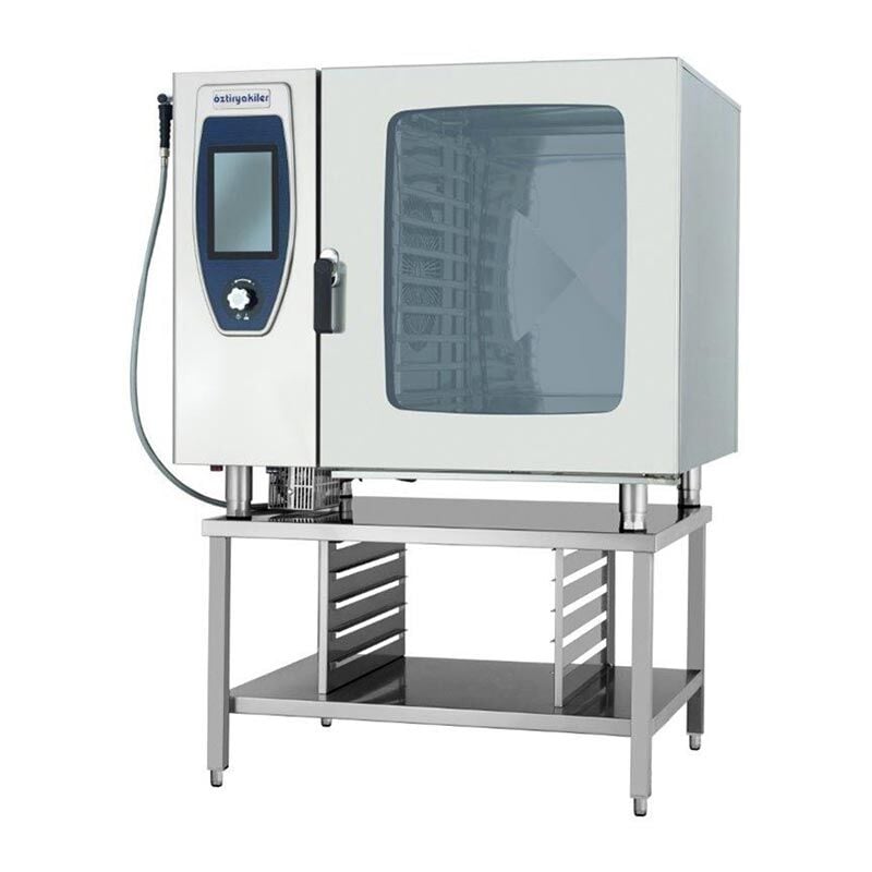 Öztiryakiler OKFE 102 C Konveksiyonlu Kızaklı Kombi Fırın, 10 Adet GN 2/1 Tepsi Kapasiteli, Elektrikli, 7890.C1.10E21.01