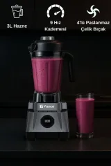 Vosco VHS-602CG Dijital Bar Blender Pro,3 L ,1600 W, Gri , VHS-602CG