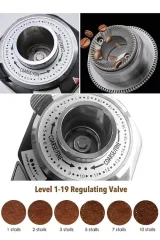 Vosco VKD-25G Dozaj Ayarlı Tam Otomatik Kahve Değirmeni, Gri, VKD-25G