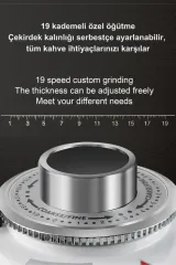Vosco VKD-P50B Dozaj Ayarlı Tam Otomatik Kahve Değirmeni Touch ,Beyaz,VKD-P50B