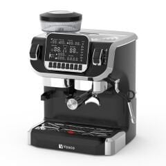 Vosco VST-520ECS Tek Kazanlı Öğütücülü ve Espresso Kahve Makinesi,2 L, 1 Gruplu, Siyah, VST-520ECS